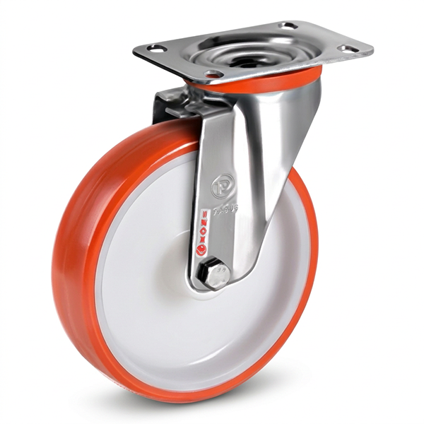 Tellure Rota Ruota Serie 60 in Poliuretano Supporto Rotante INOX - TELLURE ROTA